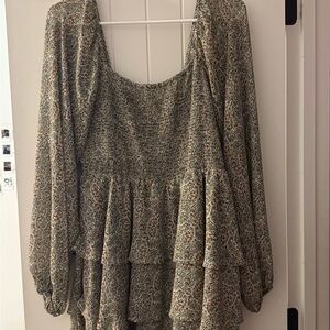 Lizard Thicket Multicolor Patterned romper